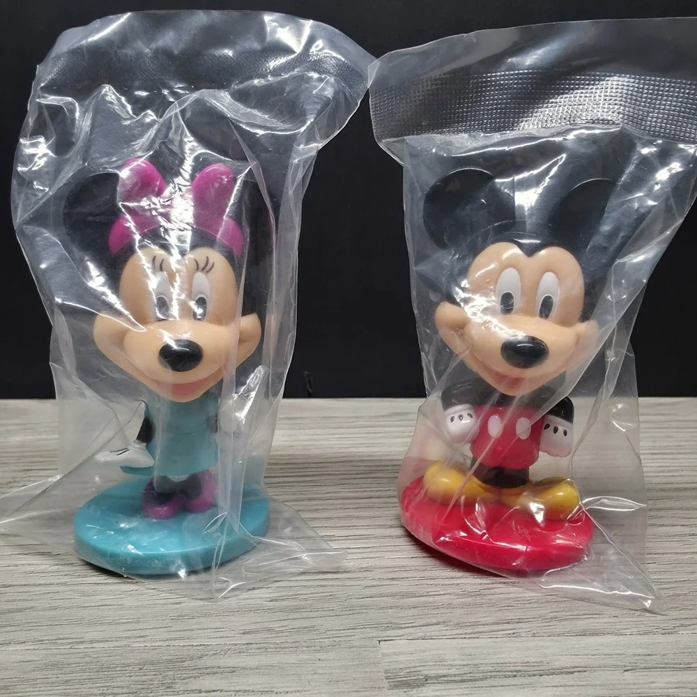 Disney's Mickey & Minnie Bobbleheads By Kellogg's - Great For Cake Toppers‎